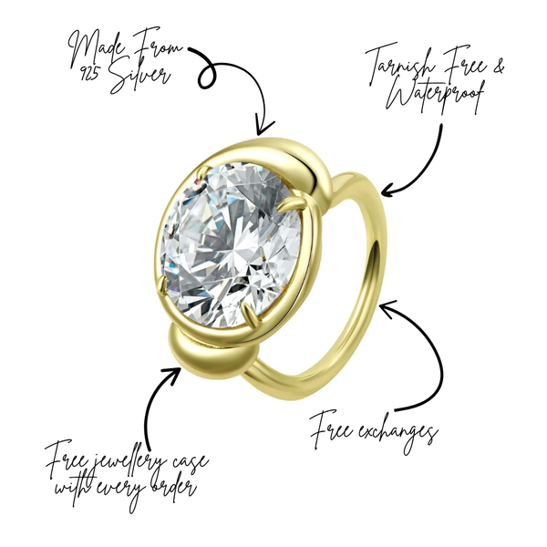 Don't Wait For Permission Statement Cocktail Ring