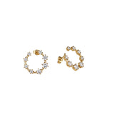 Best Case Scenario Earrings featuring brilliant-cut cubic zirconia stones in a modern hoop design.