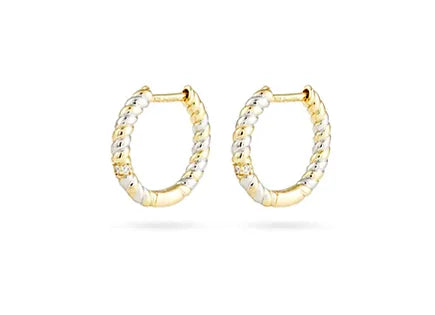 Plot Twist Mixed Metal Hoop Earrings - OneWildOne