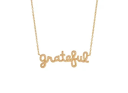 Absolutely Everything Grateful Gold Necklace - OneWildOne