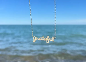 Absolutely Everything Grateful Gold Necklace - OneWildOne