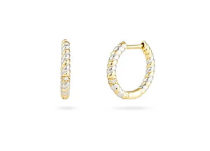 Plot Twist Mixed Metal Hoop Earrings - OneWildOne