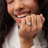 A Love Letter (To You) Tilted Pear Curve Ring