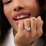 A Love Letter (To You) Tilted Pear Curve Ring