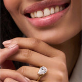 A Love Letter (To You) Tilted Pear Curve Ring