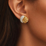 Go Off Sculpted Two-Tone Pavé Earrings