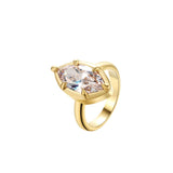 Take Me As I Am Gold Marquise Pinky Ring featuring a striking cubic zirconia on a gold band.
