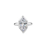 Take Me As I Am Silver Marquise Pinky Ring featuring a brilliant marquise cubic zirconia stone.