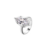 Take Me As I Am Silver Marquise Pinky Ring showcasing a brilliant cubic zirconia in a sleek design.