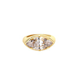 Cherry On Top Marquise Pinky Ring featuring a luxurious design with sparkling cubic zirconia and gold PVD finish.
