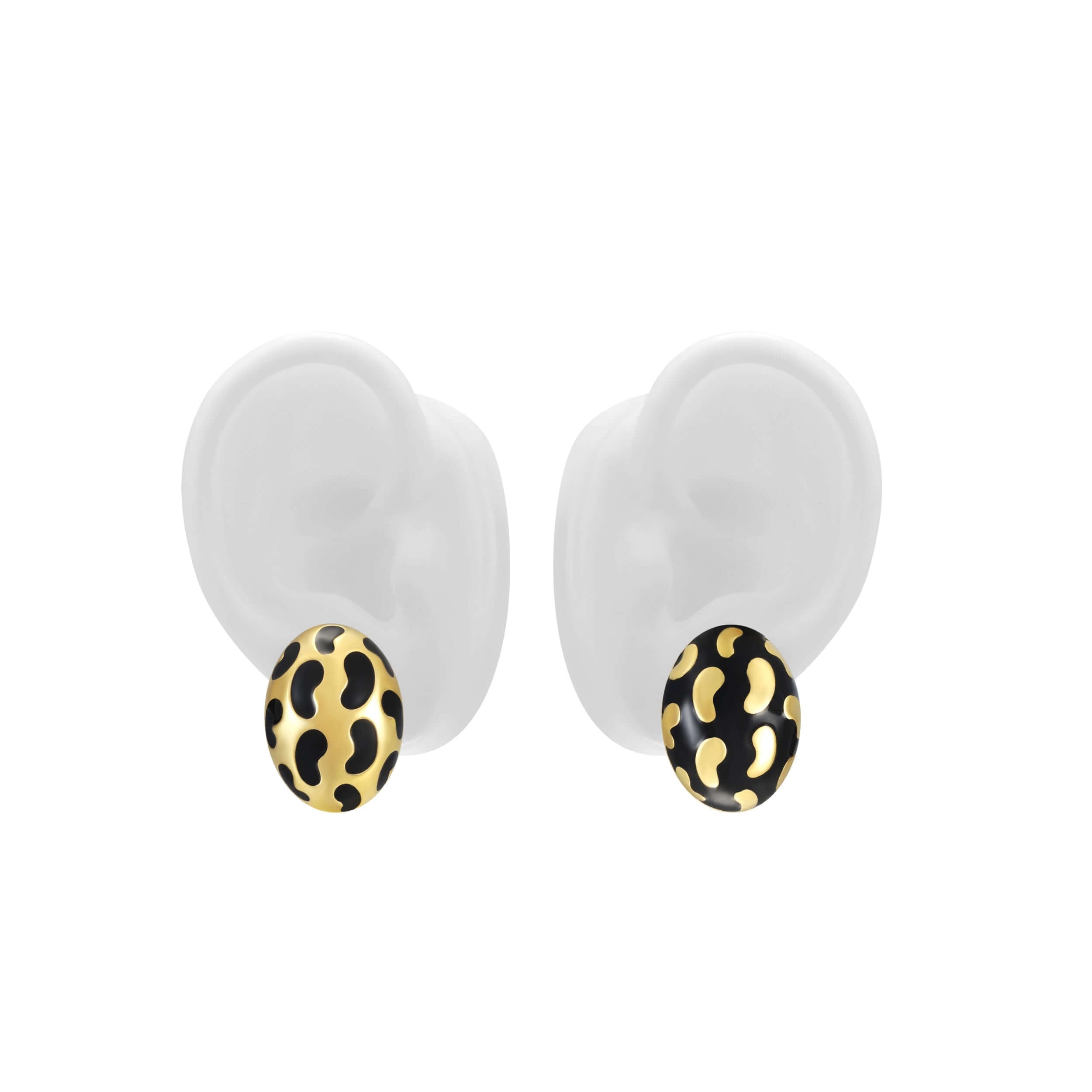 Born To Be Wild Leopard Earrings featuring a bold oval silhouette in high-gloss leopard print.