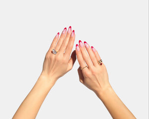 Lucky Girl Heart Spiral Pinky Ring