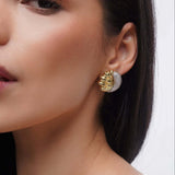 Go Off Sculpted Two-Tone Pavé Earrings