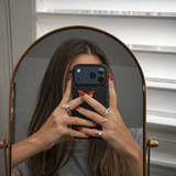 You Look Happier Gold Baguette Wishbone Ring