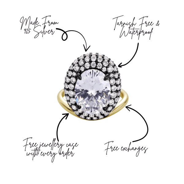 Choose What Chooses You Ring Pavé Perch Gold Plated Ring