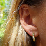 Becoming Her Ridged Gold Hoop Earrings