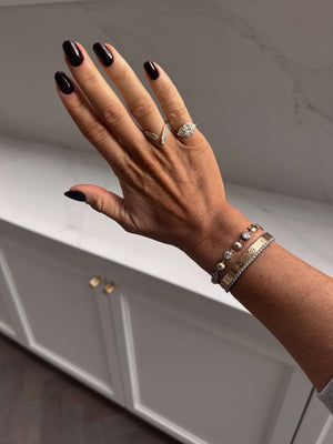 You Look Happier Gold Baguette Wishbone Ring