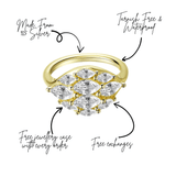 Feel Good Dome Marquise Gold Statement Pinky Ring