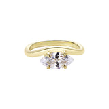 You’re My Favourite Marquise Pinky Ring featuring a marquise-cut cubic zirconia in a sleek gold-plated band.