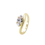 You’re My Favourite Marquise Pinky Ring featuring a marquise-cut cubic zirconia in a gold-plated sterling silver band.