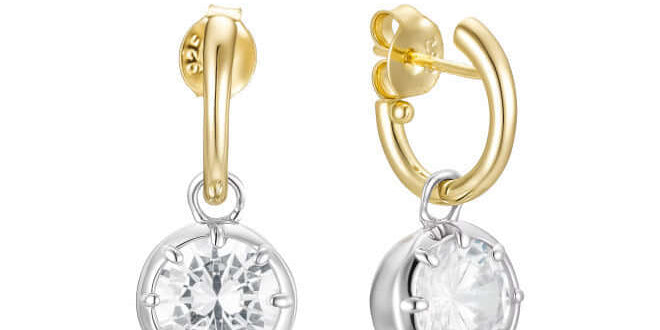 I’m Not Like The Rest Two-Tone Earrings showcasing cubic zirconia stones in a two-tone setting.