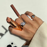 A Wonderful Thing Tilted Pear Cigar Band Ring