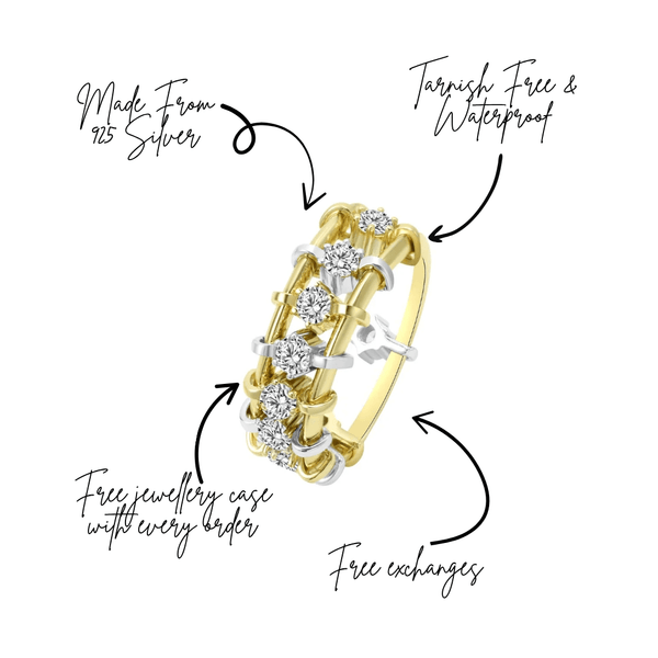 Live In The Moment Single Row Floating Pinky Ring