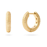 Stay Golden Textured Gold Hoop Earrings showcasing textured design and elegant craftsmanship.