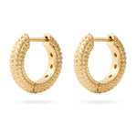 Stay Golden Textured Gold Hoop Earrings featuring a unique textured design and elegant gold finish.
