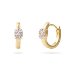 Good Things Are Coming Gold Hoop Earrings featuring a subtle stone detail and 14k gold plating.