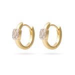 Good Things Are Coming Gold Hoop Earrings featuring a subtle stone detail and 14k gold plating for elegant style.