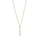 What's The Best That Could Happen Spike Pendant Necklace featuring a 14k gold plated chain and spike pendant.