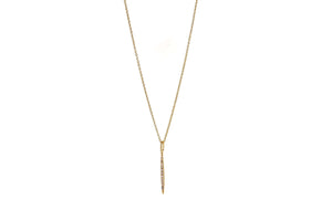 What's The Best That Could Happen Spike Pendant Necklace featuring a 14k gold plated chain and spike pendant.