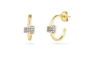 Doing It For The Plot Twist Gold Earrings showcasing exquisite design and sparkling embellishments.