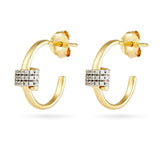 Doing It For The Plot Twist Gold Earrings showcasing intricate design and elegance with a sparkling detail.