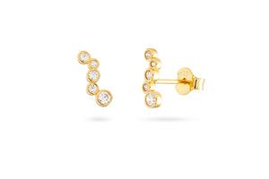 Holy Chic! Earrings in 18k gold plated design with sparkling circular details, perfect for any chic style.