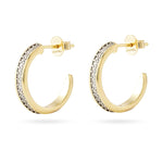 You Are Perfect Gold Hoop Earrings featuring gold plating and grey rhodium detail for a sophisticated look.