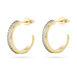 You Are Perfect Gold Hoop Earrings featuring gold plating and grey rhodium detail for a sophisticated look.
