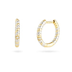 Plot Twist Mixed Metal Hoop Earrings showcasing a sophisticated mixed metal design in elegant hoops.