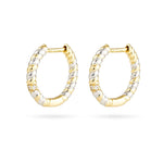 Plot Twist Mixed Metal Hoop Earrings, elegantly crafted with mixed metals for a refined statement accessory.