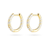 Plot Twist Mixed Metal Hoop Earrings, elegantly crafted with mixed metals for a refined statement accessory.