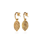 Better Together Palm Tree Earrings in 925 sterling silver with gold plating and palm tree design.