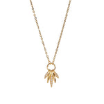 Dio Pendant Necklace featuring a gold-plated design with a delicate chain and a stylish pendant.
