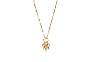Dio Pendant Necklace featuring a gold-plated design with a delicate chain and a stylish pendant.