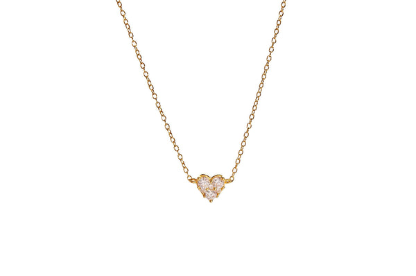 Beautiful Things Heart Solitaire Gold Necklace