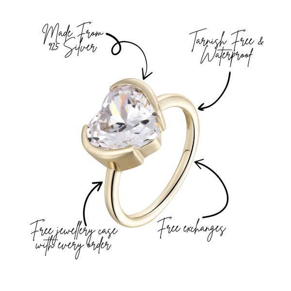 Pinky Promise Gold Heart Pinky Ring