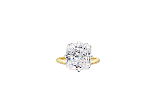 You Belong With Me Square Pinky Ring Gold with a brilliant square gemstone and gold band.