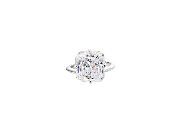 You Belong With Me Square Pinky Ring Silver showcasing a vibrant square design in sterling silver.