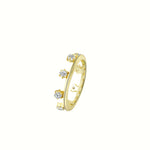 Rizz Eternity Stacking Pinky Ring Gold featuring sparkling stones and a sleek design for a layered look.