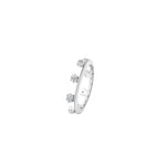Rizz Eternity Stacking Pinky Ring Silver showcasing a sleek design with sparkling accents in 925 sterling silver.